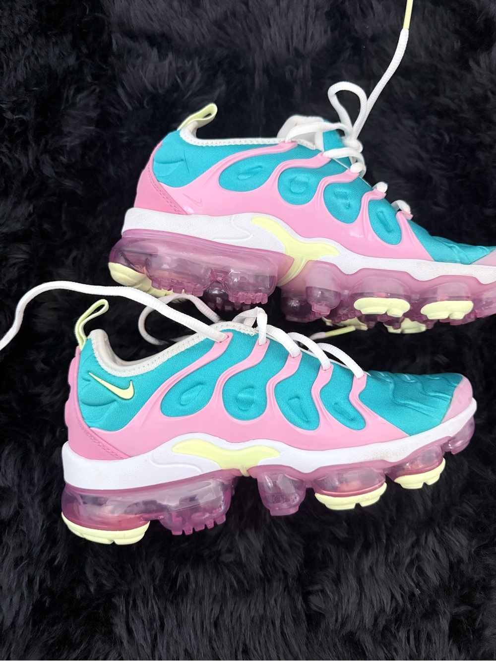 Nike VaporMax Sneakers - Teal, Pink & Yellow Accents